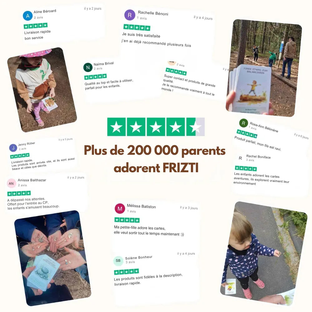 Maman et enfant heureux avec Frizti